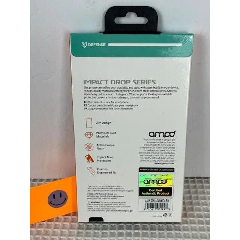 AMPD Impact Drop Series Case for iPhone 16‎ Plus Black Magsafe NEW-open box
